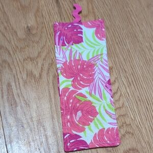 Hand Crafted Pink and Green Tropical Bookmark